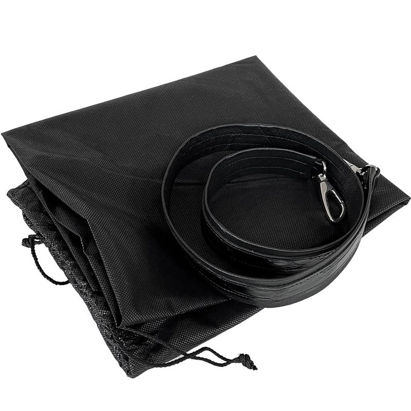 日本製 クロコダイル バッグ 黒 JRA 4109 センター取り ワニ