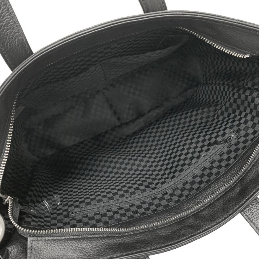 日本製 クロコダイル バッグ 黒 JRA 4109 センター取り ワニ 2way