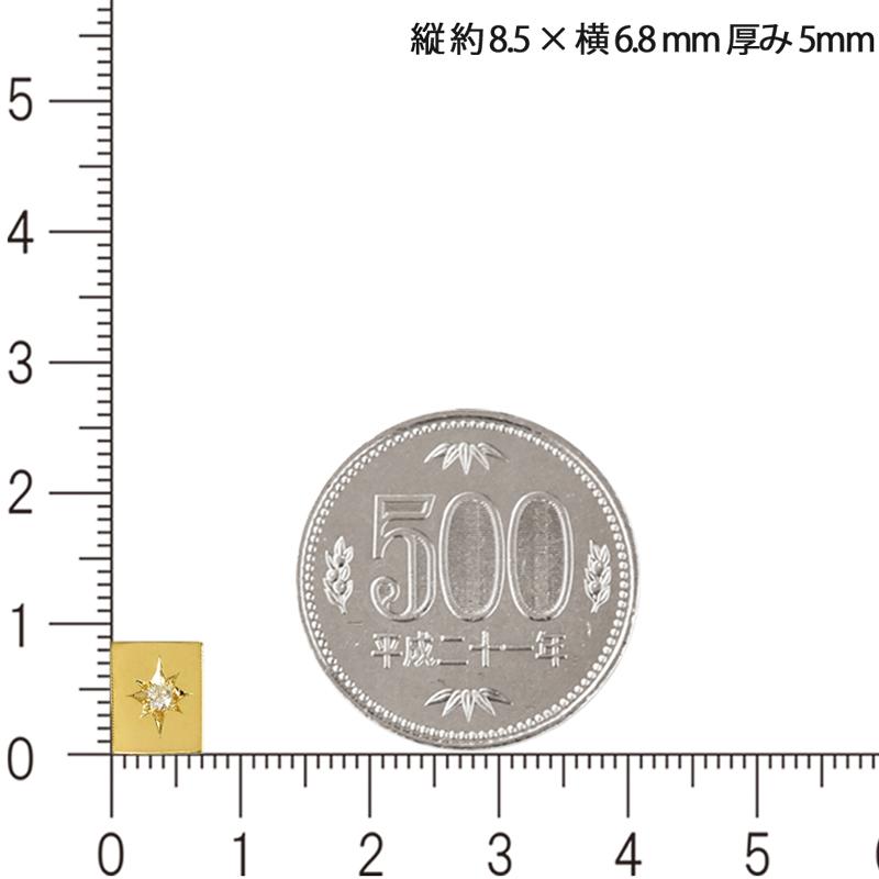 K18 ダイヤ 1Pプレート8 喜平用 30g 専用 ペンダントトップ ダイヤモンド 18金 ゴールド チャーム 五光留め ペンダントヘッド 日本製 ori24の画像