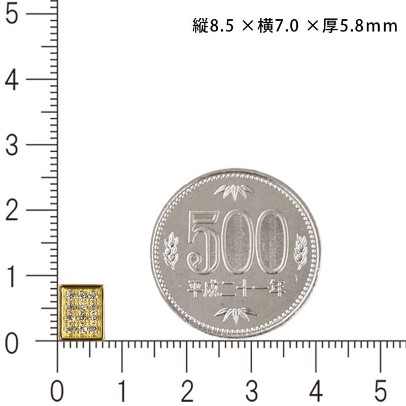 K18 ダイヤ 後光留め/パヴェプレート8 喜平用 30g 専用 リバーシブル ペンダントトップ ダイヤモンド 18金 ゴールド チャーム 日本製 ori24の画像