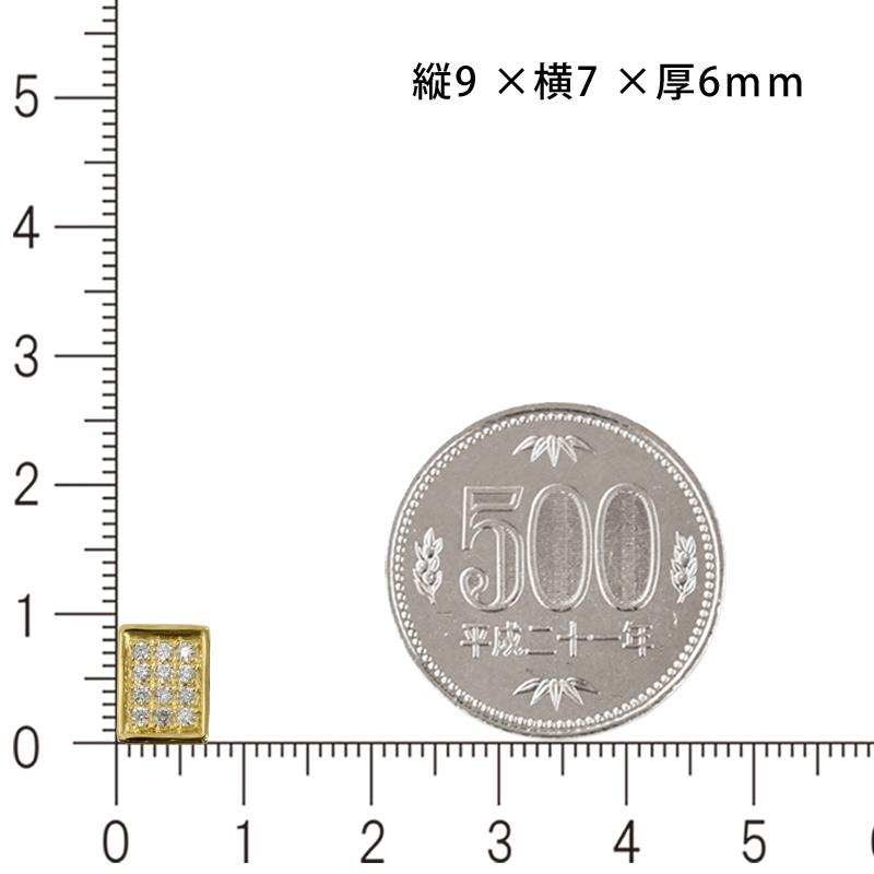 K18 ダイヤ 後光留め/パヴェプレート9 喜平用 50g専用 ペンダントトップ ダイヤモンド 18金 リバーシブル 両面仕様 チャーム 日本製 ori24の画像