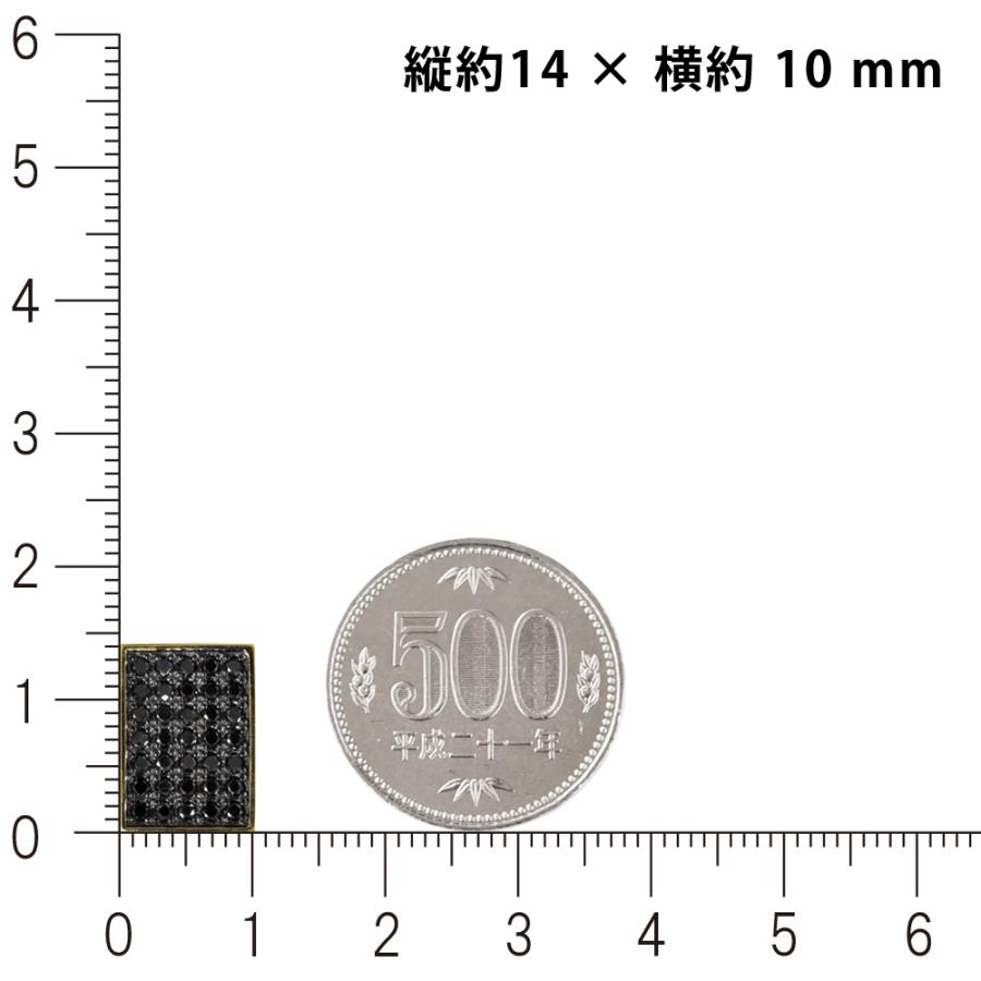 K18 ブラックダイヤ オールパヴェプレートBK14 喜平用 50〜100g専用 ペンダントトップ 1ctUP 18金 チャーム 日本製 メンズ ori24の画像