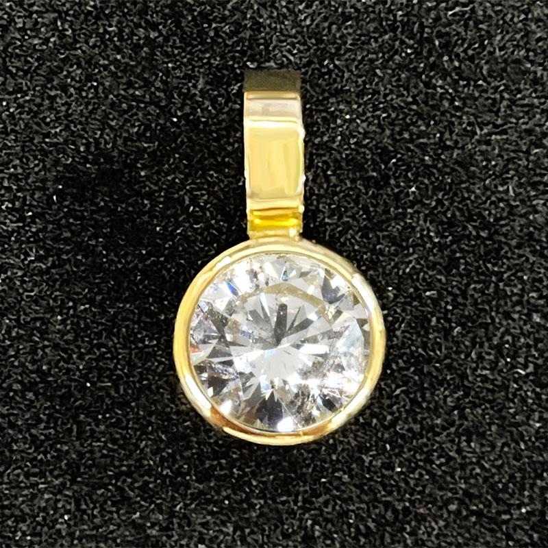 K18 1Pダイヤ13 18金 ペンダントトップ ダイヤモンド 1.085ct I