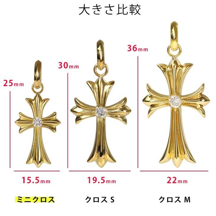 k18 1Pクロス25 丸バチカン イエローゴールド ペンダントトップ
