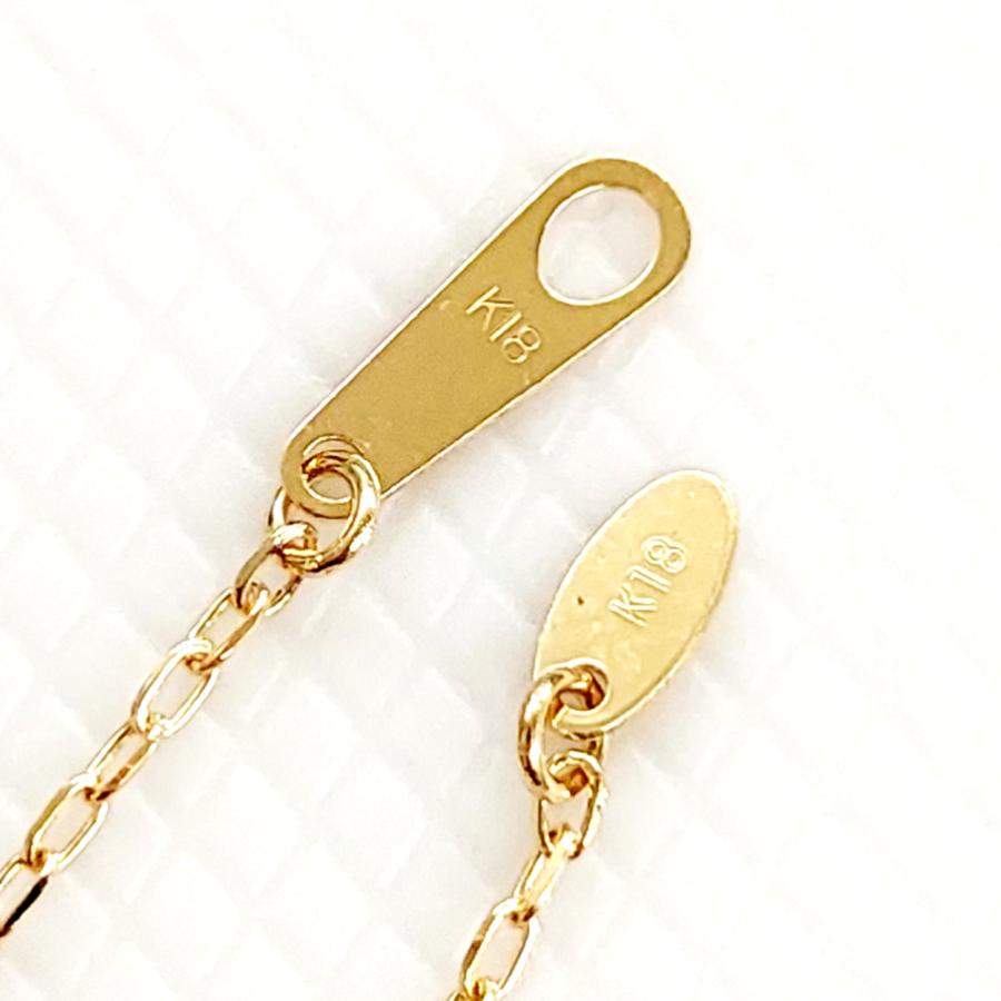 K18 カットあずき 10cm スライド式 アジャスターチェーン 1.0mm 10cm