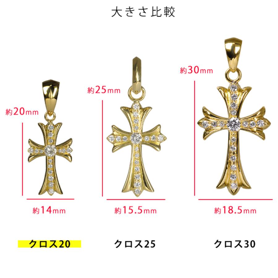 K18 クロス20 三角バチカン ペンダントトップ ダイヤモンド 0.1ctUP