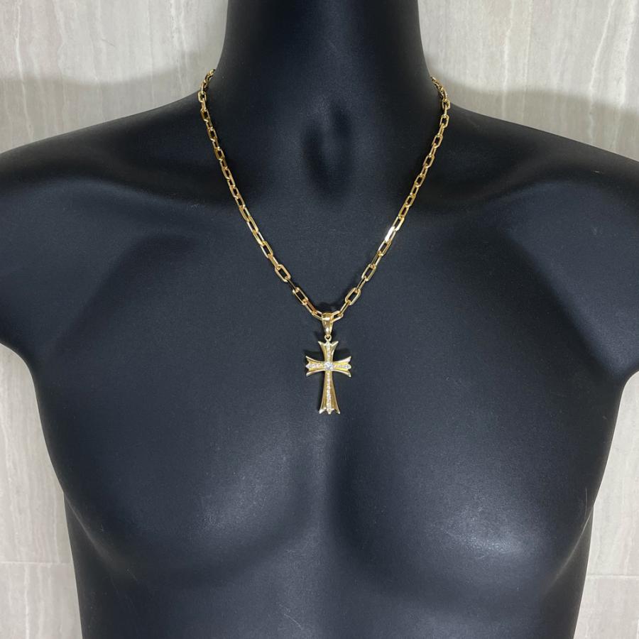 K18 18金 ダイヤクロスペンダント 2g 0.3ct