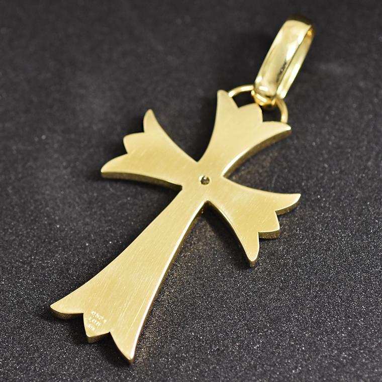 K18 クロス50 0.5ct G SI2 GOOD 楕円バチカン 鑑定書付き イエロー