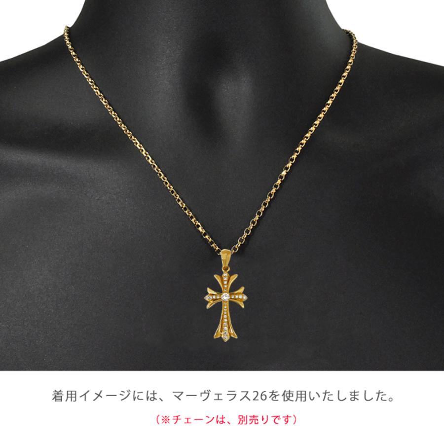 K18 クロス30 丸バチカン イエローゴールド ペンダントトップ