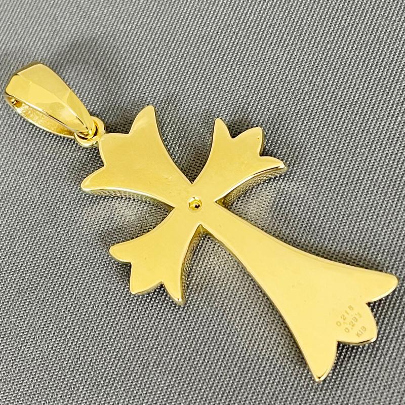 K18 クロスシャープ35 イエローゴールド ペンダントトップ