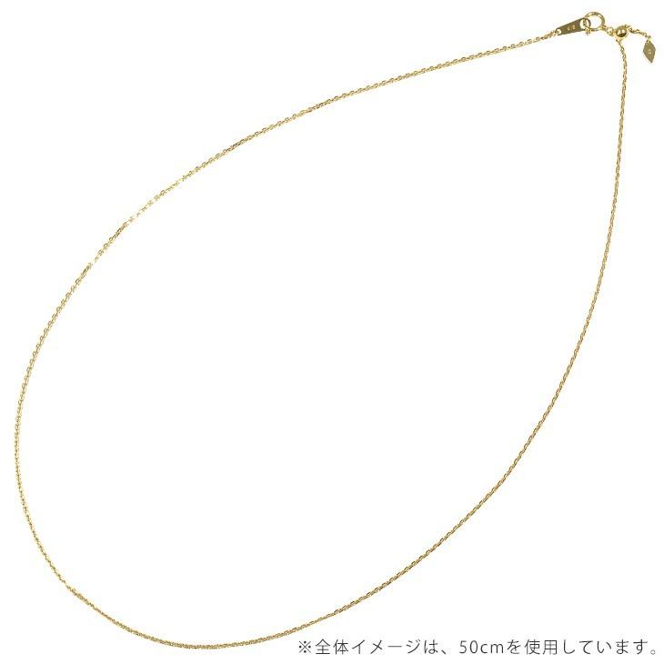 K18 1.4mm幅 45cm カットあずき14 イエローゴールド ネックレスチェーン 3g前後 18金 スライドアジャスター付き 小豆 日本製 送料無料の画像