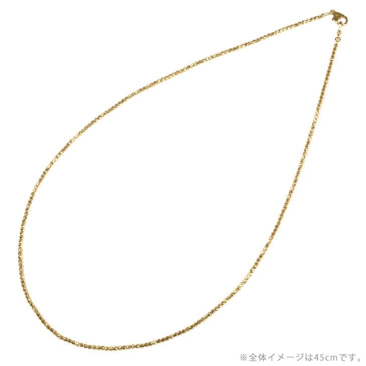 K18 2mm幅 45cm ダイヤカットミラーボール20 18金 イエロー K18 2mm幅 45cm ダイヤカットミラーボール20 18金 イエロー