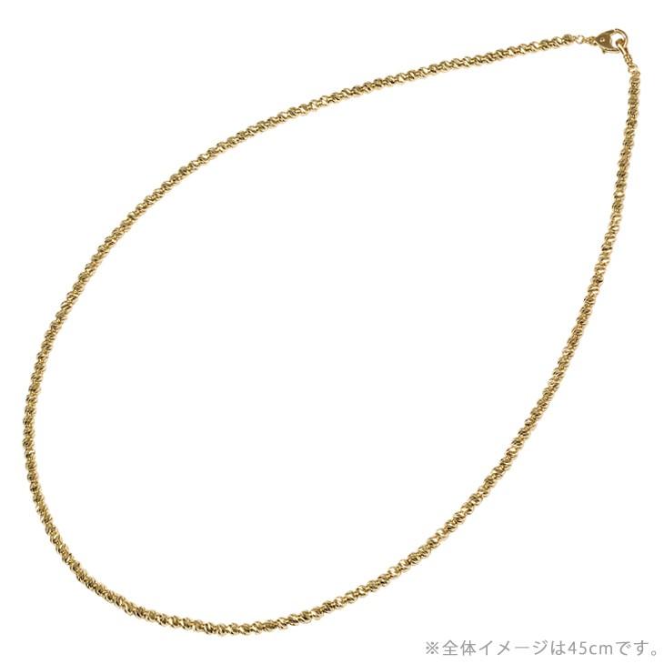 受注生産】K18 3mm幅 45cm ダイヤカットミラーボール30 イエロー 