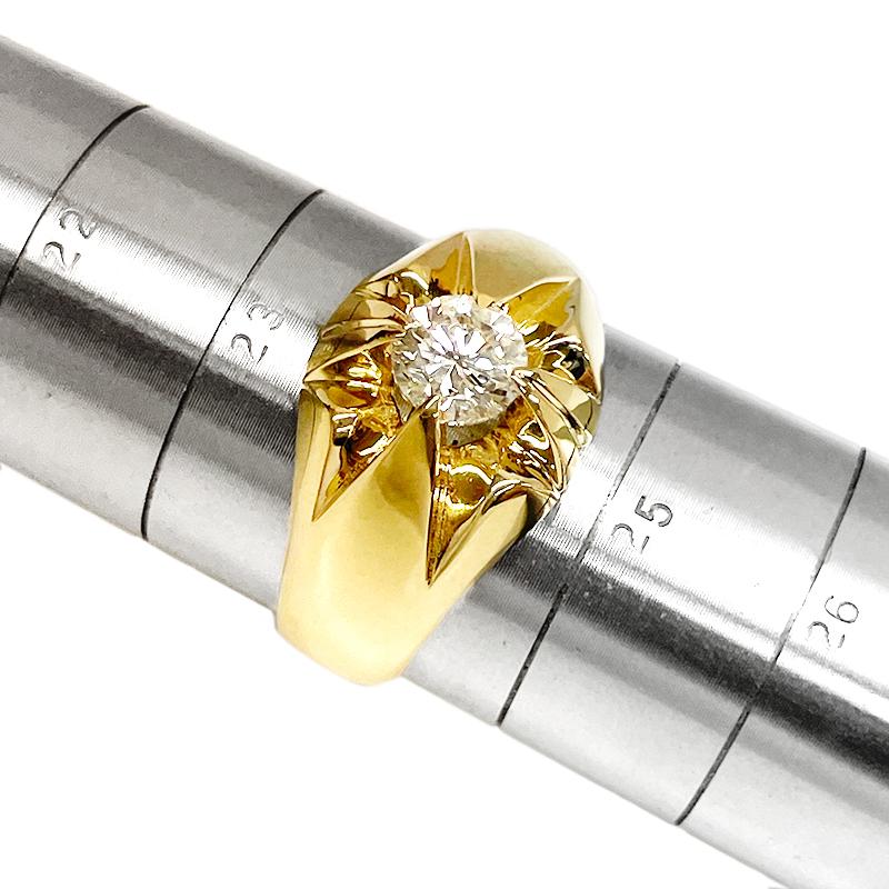 新品 K18 ダイヤモンドリング 1ct 長州 メンズリング 24号 指輪 新品 K18 ダイヤモンドリング 1ct 長州 メンズリング 24号 指輪