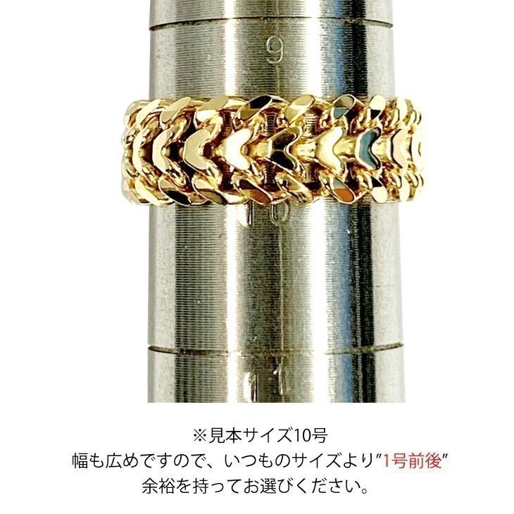 K18 6.6mm幅 27号 喜平チェーンリング 新品 18金 喜平リング 指輪 