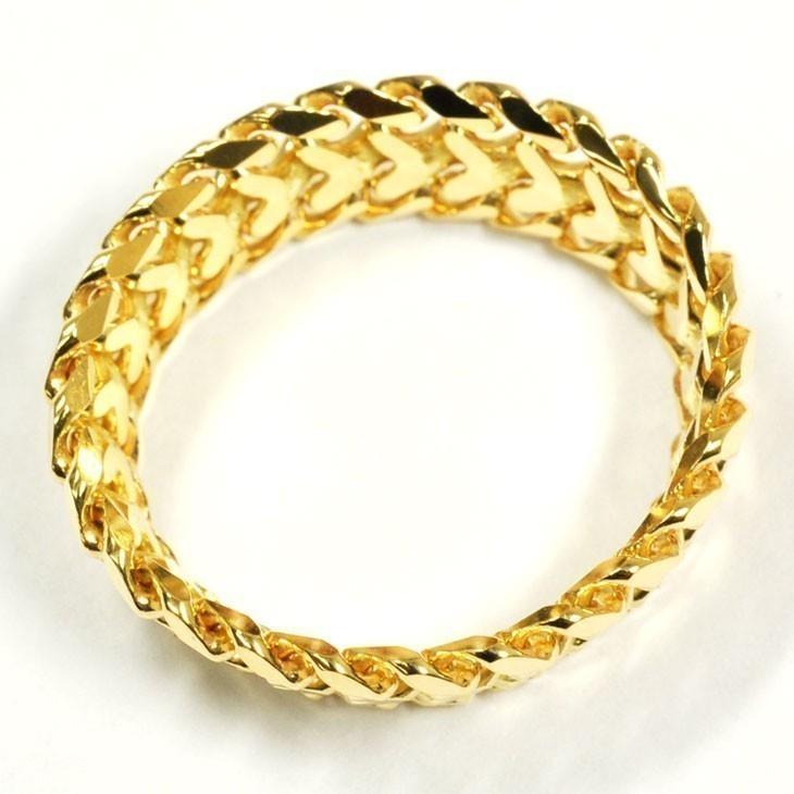 K18 6.6mm幅 29号 喜平チェーンリング 新品 18金 喜平リング 指輪