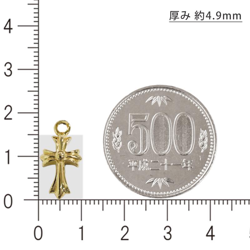 新品 K18 地金シンプルクロス15 18金 ペンダント チャーム クロス 十字架 無垢 ヘッド ピアスチャーム ゴールド メンズ レディースの画像