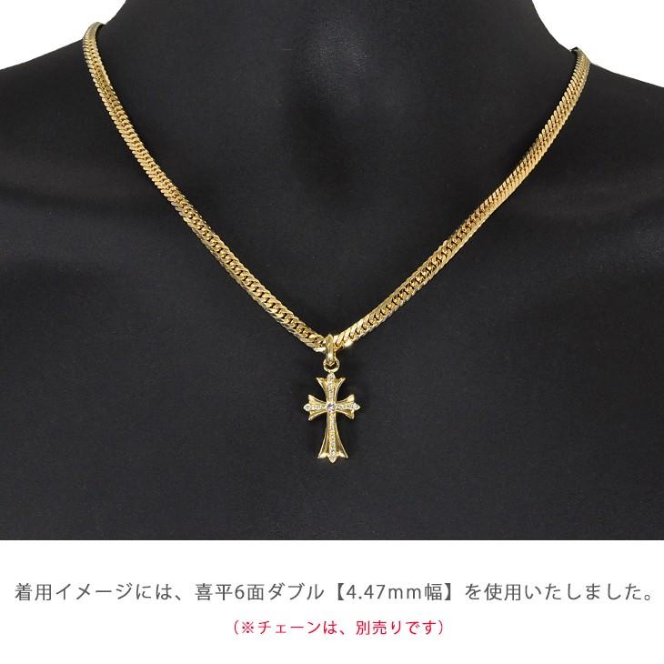 K18 クロス25 丸バチカン イエローゴールド ペンダントトップ