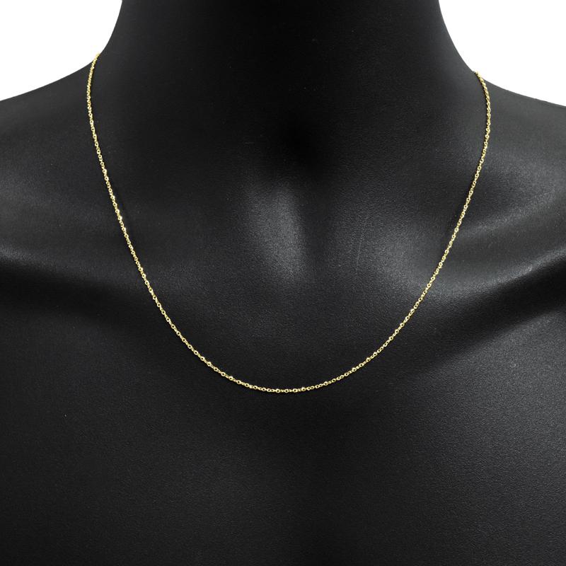 K18 1.2mm幅 45cm スクリューあずき12 イエローゴールド ネックレス