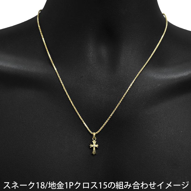K18 1.8mm幅 60cm スネーク18 約8g前後 イエローゴールド ネックレス 