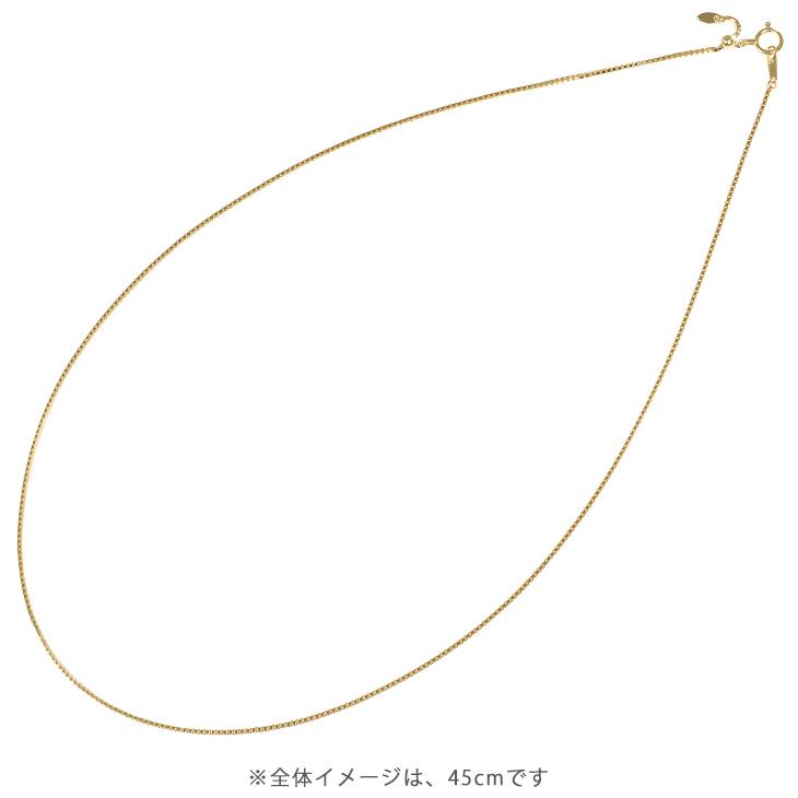 K18 1mm幅弱 50cm ベネチアン10 3g前後 イエローゴールド ネックレスチェーン スライドアジャスター付き ベネチアンチェーン 送料無料の画像