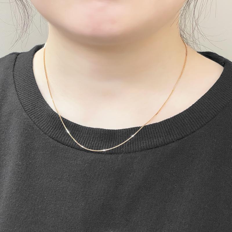 8/17(日)18時迄出品❣️約50cm☆K18YGベネチアンチェーン