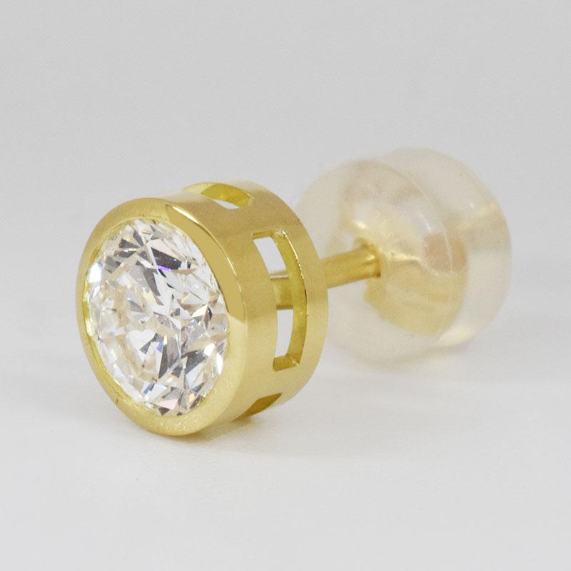 K18 一粒ダイヤモンドピアス（片耳用 DAIYA（ゴルフ用品、日用品） ダイヤモンド ピアス 片耳 K18 一