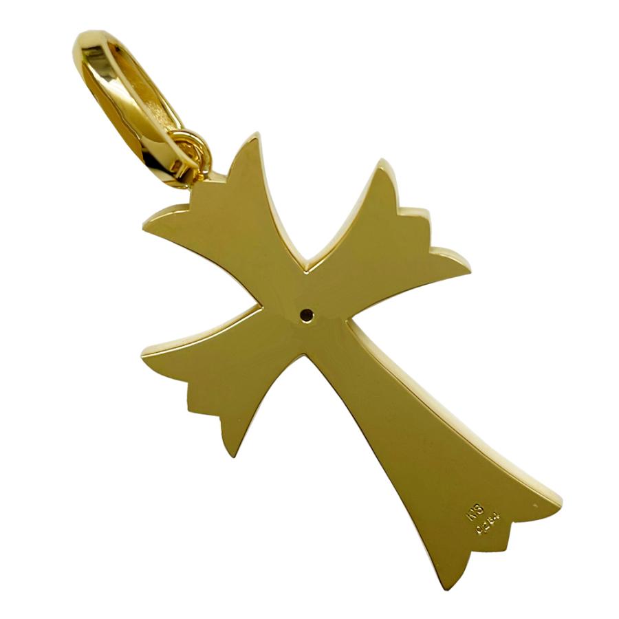 K18 1Pクロス35 イエローゴールド ペンダントトップ ダイヤモンド 0.3