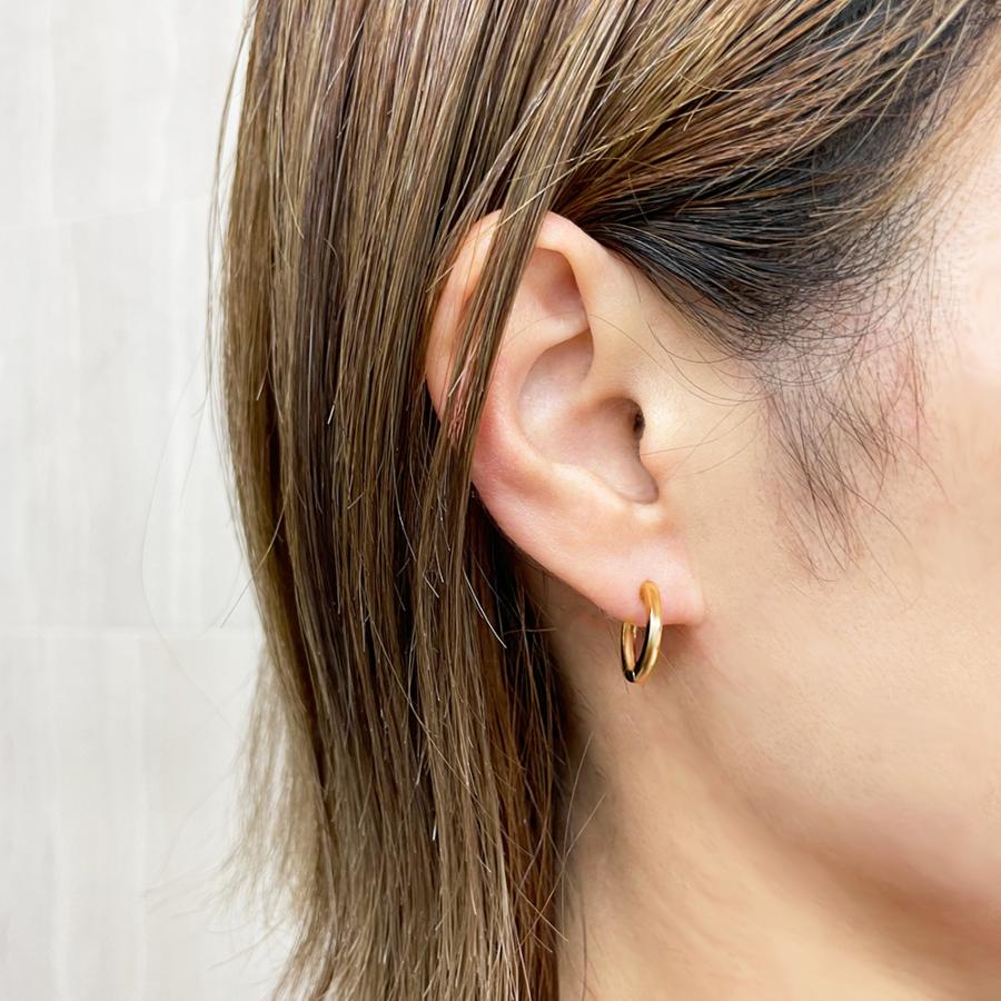 中折れフープピアス18金 楽天市場】K18中折れ式フープピアス(13mmペアシェープ)(ティア