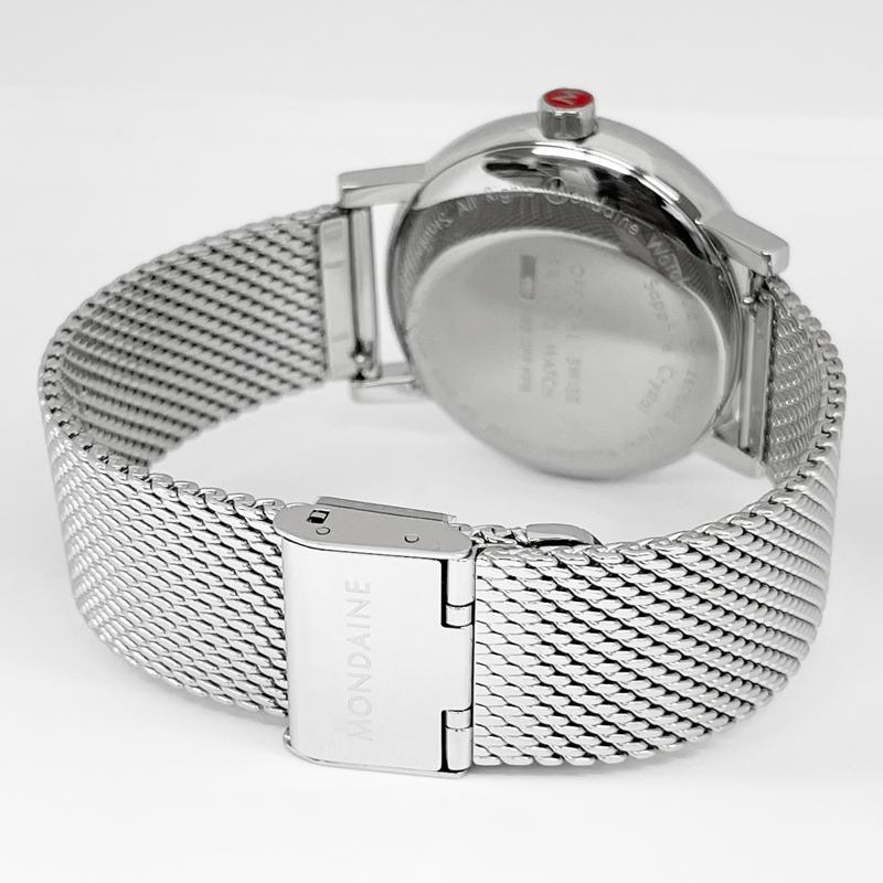 MONDAINE.モンディーン、EVO2.メンズ、メッシュブレスレット、新品、 MONDAINE（モンディーン） 腕時計 40mm メッシュブレスレット EVO2