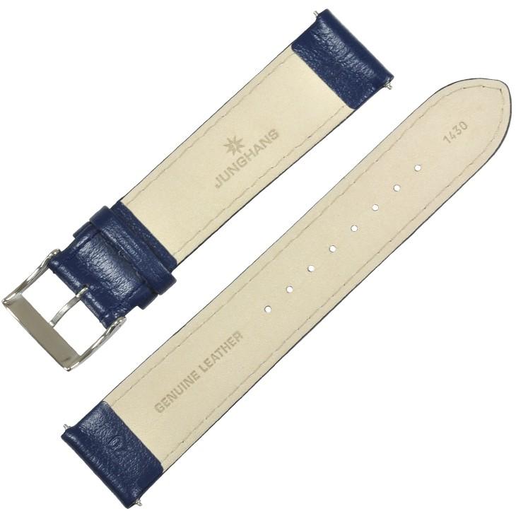 ユンハンス マックスビル用 純正 替ベルト 新品 20mm ネイビー 濃紺 カーフ　送料無料 | Junghans | 02