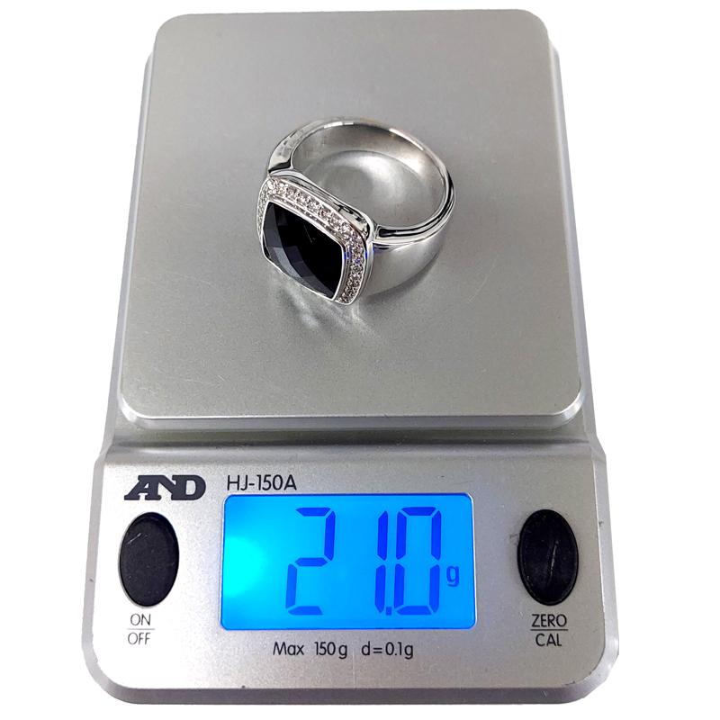 Pt900 オニキス ダイヤモンド 0.40ct メンズ 印台 リング 20号 指輪