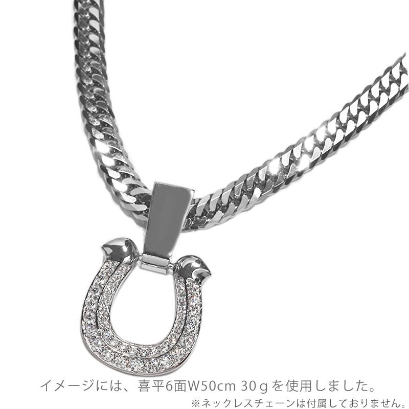 Pt900 ダイヤモンド 2列 馬蹄16 鑑別カード プラチナ ペンダントトップ ダイヤモンド 0.4ctUP ラッキーモチーフ メンズ ネックレス ori24 |  | 03