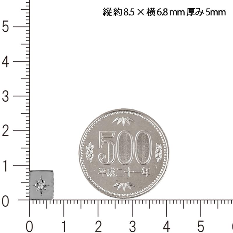 Pt900 ダイヤ 1Pプレート8 喜平用 30g 専用 ペンダントトップ ダイヤモンド プラチナ チャーム 五光留め ペンダントヘッド 日本製 ori24の画像