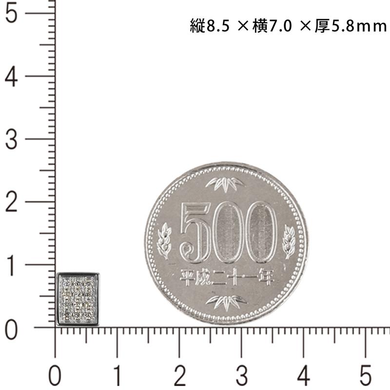 Pt900 ダイヤ 後光留め/パヴェプレート8 喜平用 30g 専用 リバーシブル ペンダントトップ ダイヤモンド プラチナ チャーム 日本製 ori24の画像