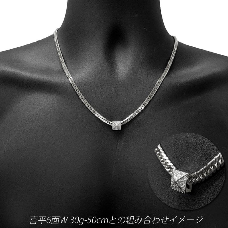 Pt900 ダイヤ スタッズパヴェプレート8 喜平用 30g 専用 ペンダント