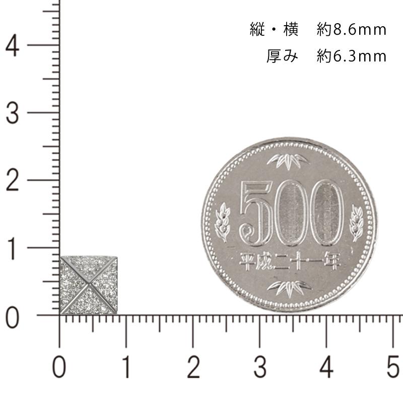 Pt900 ダイヤ スタッズパヴェプレート8 喜平用 30g 専用 ペンダント