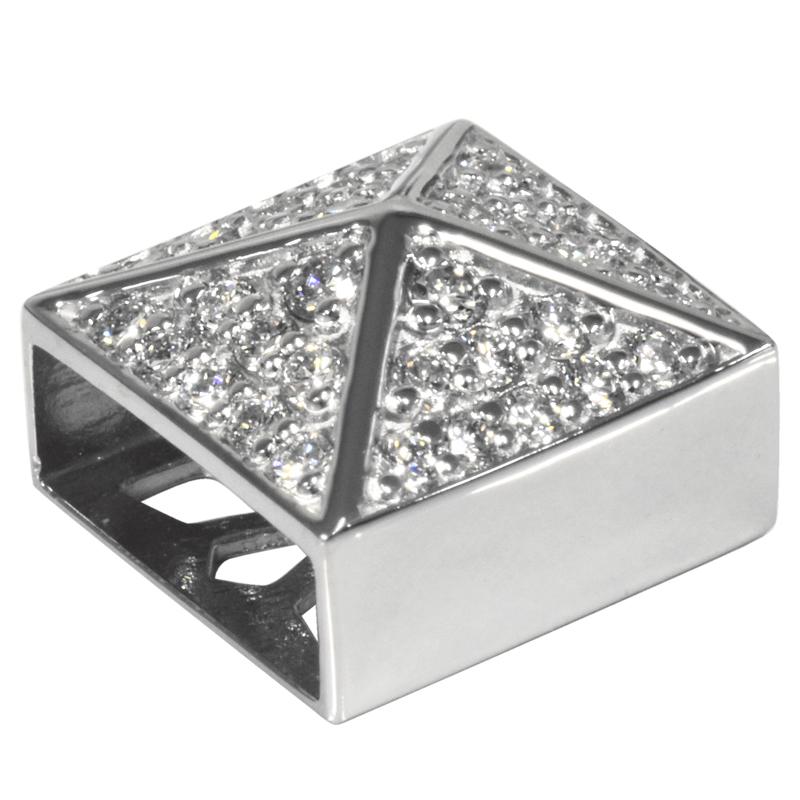 【プラチナ900】PT900スクエア喜平チャームのみ、パヴェダイヤ、50g入り！ PT900】プラチナ900スクエア喜平チャームのみ、パヴェダイヤ