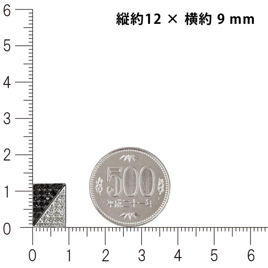 Pt900 パヴェハーフプレート12 喜平用 50〜100g専用  ダイヤモンド ブラックダイヤ ペンダントトップ プラチナ チャーム 日本製 ori24の画像