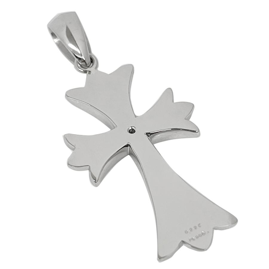 Pt900 1Pクロスシャープ35  三角バチカン プラチナ ペンダントトップ ダイヤモンド メンズ 鑑定書付 0.231ct　F-SI2-GOOD 送料無料 ori24 |  | 07