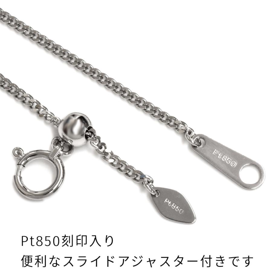 Pt850 2面 喜平14ネックレス 50cm スライドアジャスター付き 喜平ネックレス 1.4mm幅 キヘイ メンズ レディース プラチナ 新品の画像