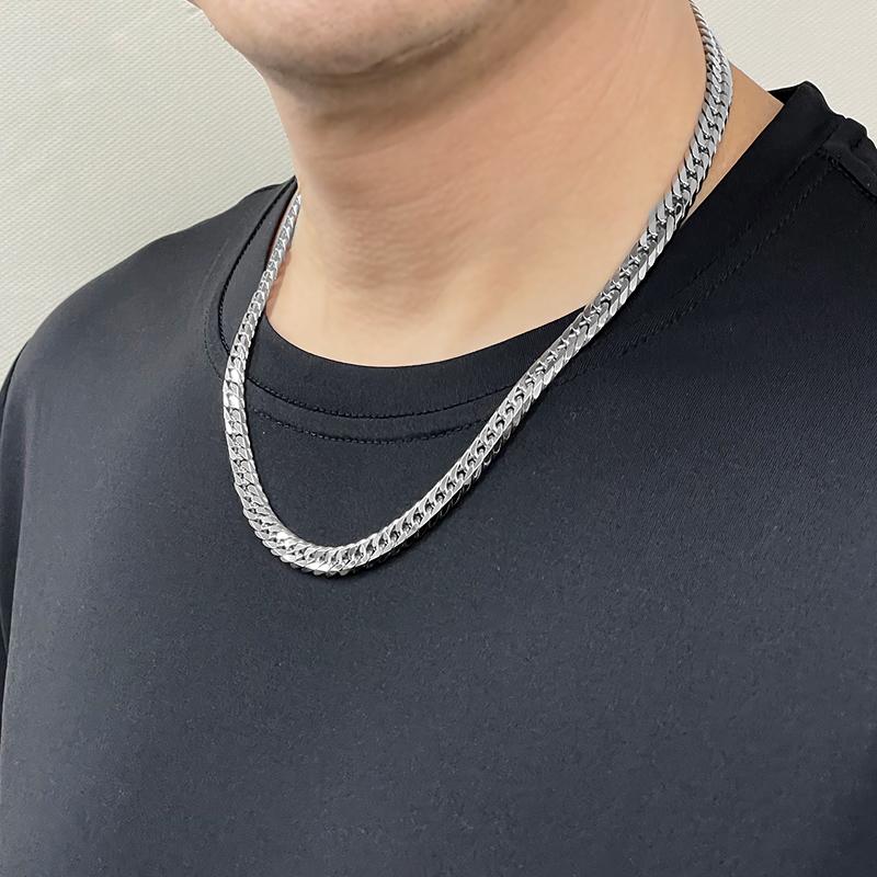 Pt850 7.5mm幅 喜平 6面ダブル 100g 50cm プラチナ ネックレス Pt850 7.5mm幅 喜平 6面ダブル 100g 50cm プラチナ ネックレス