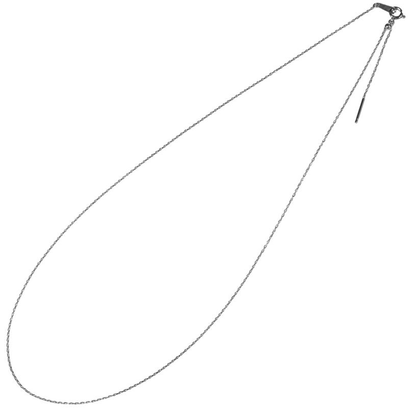 Pt850 カットあずき7 50cm スライドピン アジャスター ネックレス 0.7