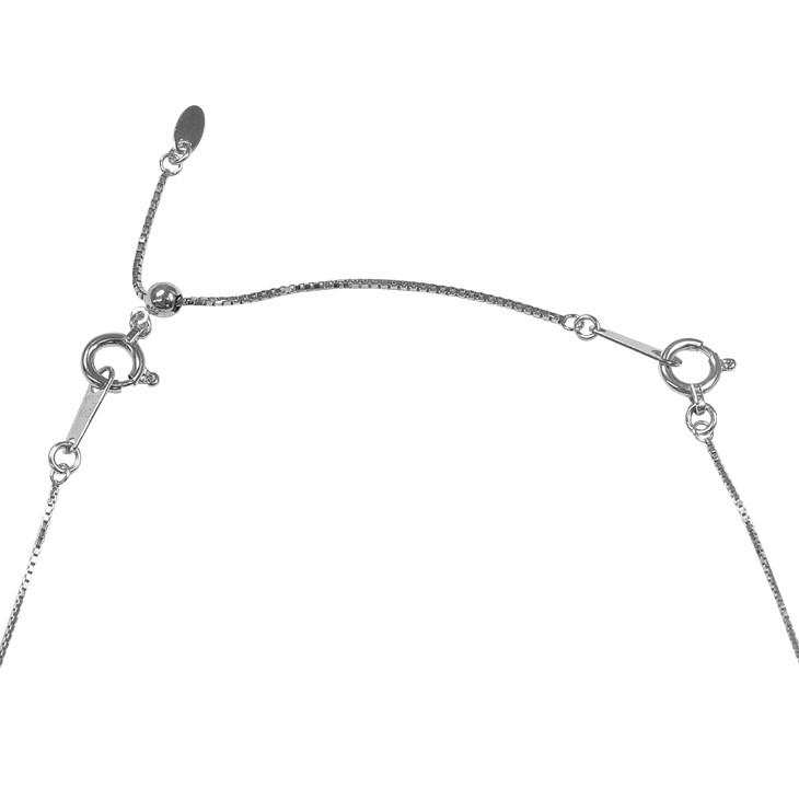 Pt850 ベネチアン 10cm スライド式 アジャスターチェーン 0.7mm 10cm延長 プラチナ 送料無料_2