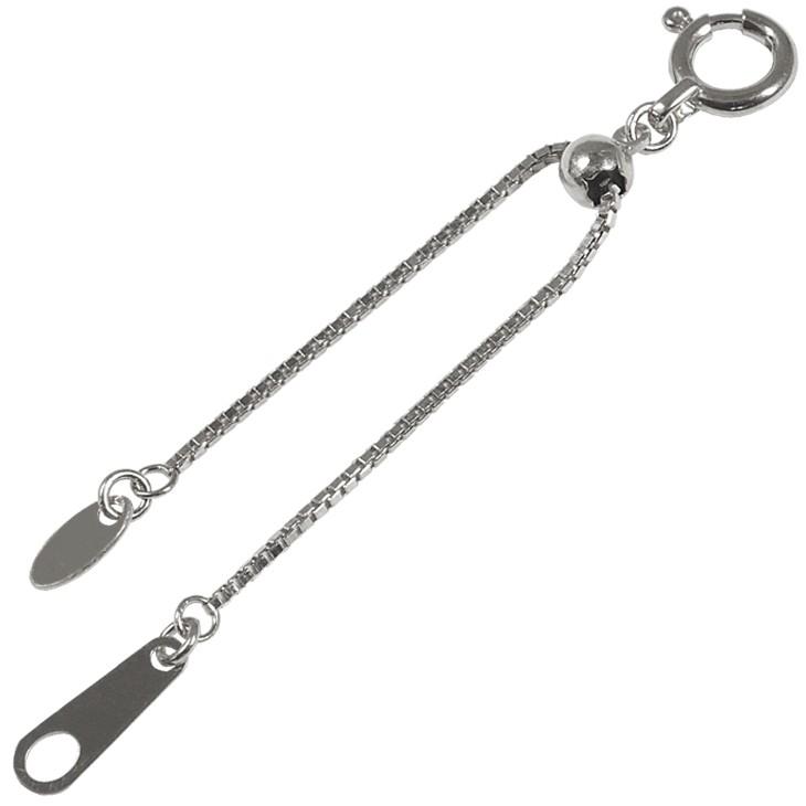 Pt850 ベネチアン 10cm スライド式 アジャスターチェーン 0.7mm 10cm延長 プラチナ 送料無料_4