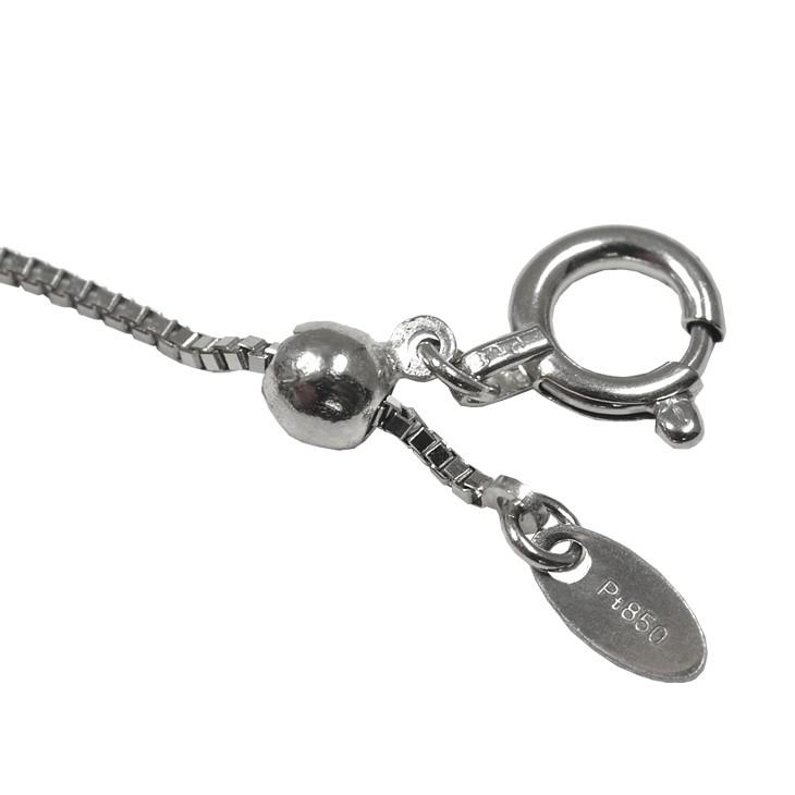 Pt850 ベネチアン 10cm スライド式 アジャスターチェーン 0.7mm 10cm延長 プラチナ 送料無料_5