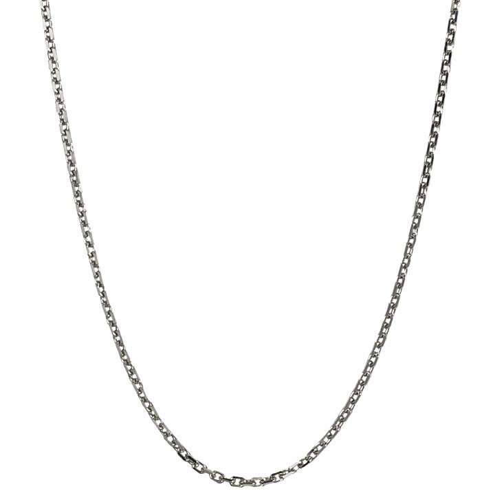 Pt850 1.2mm幅 50cm カットあずき12 プラチナ ネックレスチェーン 3g