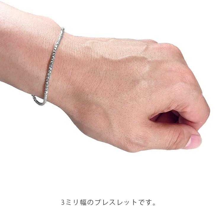 受注生産】Pt850 3mm幅 ダイヤカットミラーボール30 16〜22cm 6g前後 