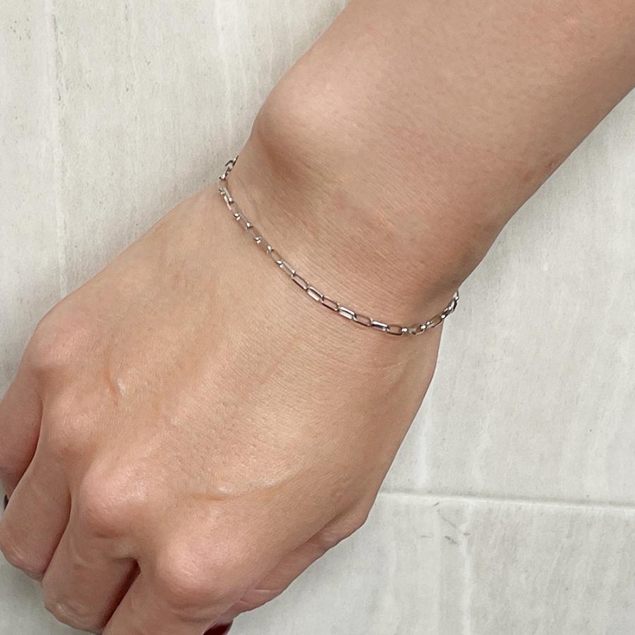 Pt850 2.2mm幅 ミラーノ22 ブレスレット 全長 17cm プラチナ メンズ 