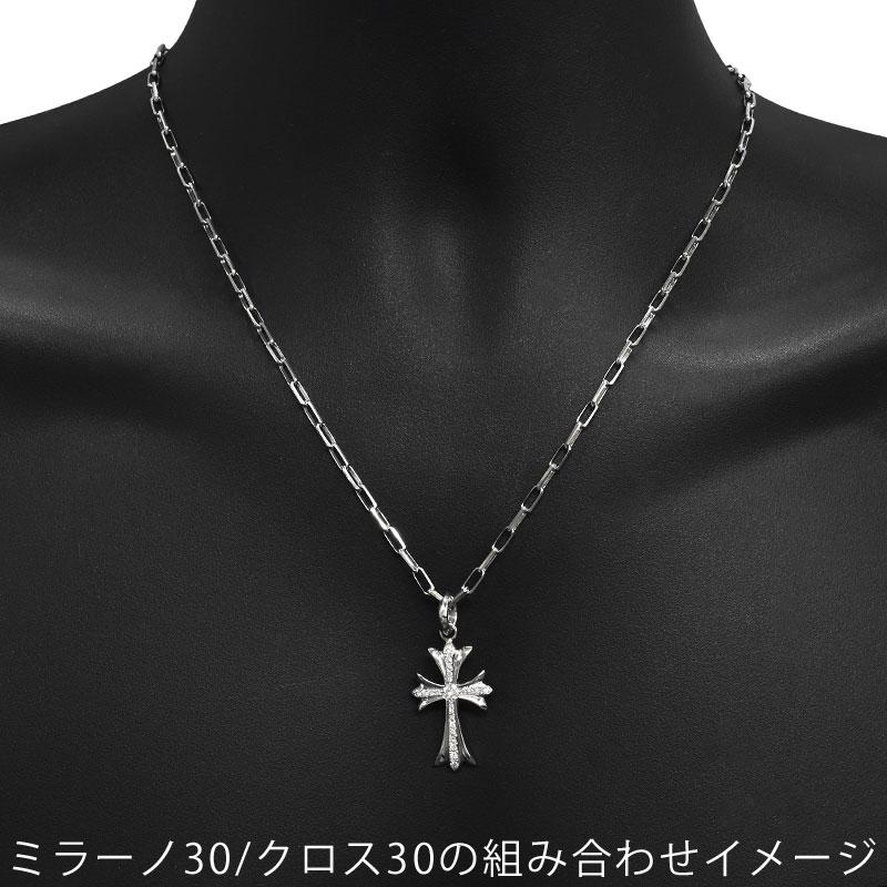 Pt850 3mm幅 45cm ミラーノ30 11g前後 プラチナ ネックレスチェーン